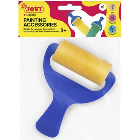 Rouleau à peinture - JOVI - Modèle large - Éponge - Gros diamètre - Manche en plastique (1/2)