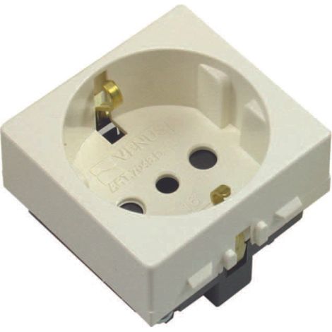 Presa sicurezza schuko p30 venus - 2 poli+terra 16a schuko p30 c/sicurezza (7048.d)