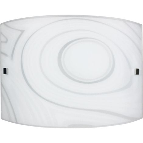 Applique 1xE27 Finali Cromo Vetro Lastra Bianco Decorato Fantasi E-Energy Martina (1/2)