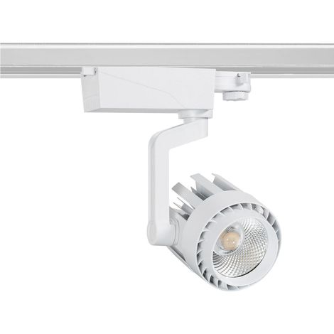 Spot LED sur Rail Triphasé 30W Dora Blanc 2700K Blanc chaud