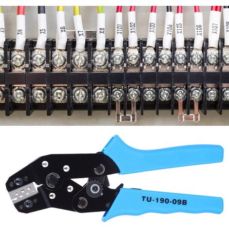 Pince à sertir haut de gamme pour bornes, pince à cliquet, outil de coupe et de taraudage manuel pour PVC et acier (TU&8209190&820909B ) (1/5)