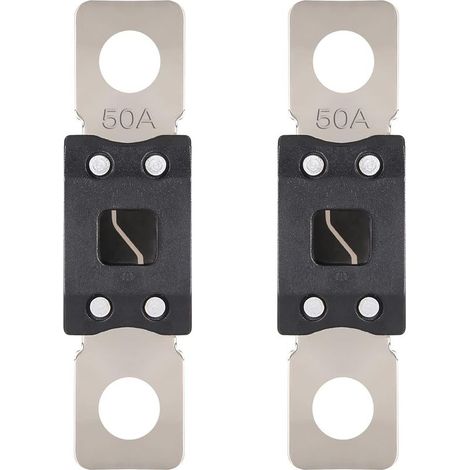 MEGA Fusible 50A Mega Fusible Voiture 50 Ampères Visser Fusibles pour Auto à Courant Élévé pour Caravanes Camion Bus (2 Pièces) (1/4)
