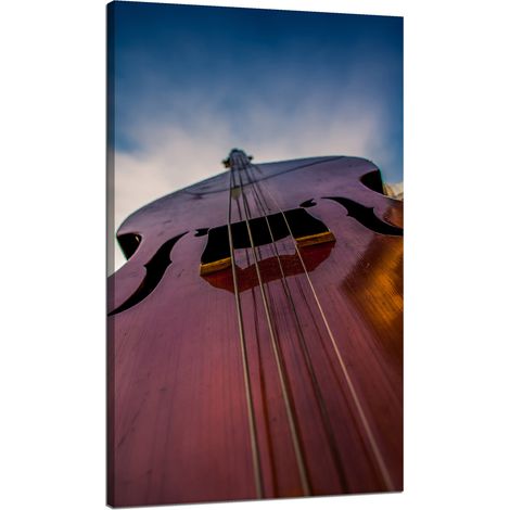 Impression sur toile Musique Contrebasse 70x120 cm