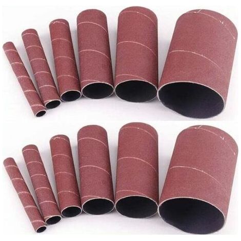 Lot de 12 manchons abrasifs pour ponceuse oscillante 11,4 cm – Grains 80/120, diamètres 1,2 à 7,6 cm – Pour bois, métal et plastique (1/4)