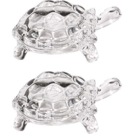 ces Tortue Verre Transparent D corative Lot de Statuettes (1/5)