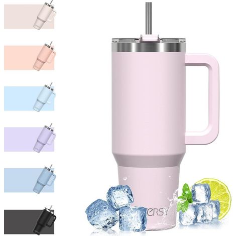 WATERSY 40oz Thermobecher Edelstahl Vakuum Auslaufsicher Trinkbecher mit Griff (1/5)