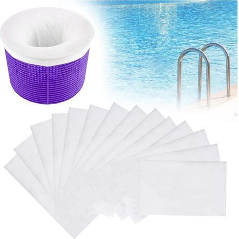 Écumoire de Piscine,Filet d'écumoire de Chaussette,Filtre de Panier de Piscine,Chaussettes d'écumoire de Piscine,Chaussettes filtrantes d'écumoire de Piscine pour Panier de Piscine(10 (1/4)