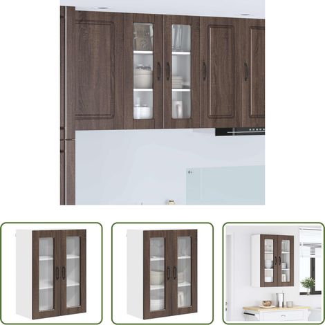 vidaXL Küchenwandschrank -  Küchenschrank Braun Eichen-Optik 60 x 31 x 80 cm Holzwerkstoff (1/5)