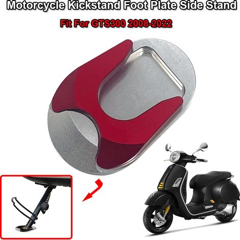 (Or) Béquille latérale extensible pour moto Vespa GTS 300, compatible avec tous les modèles (toutes années) et Maxpower. (1/4)