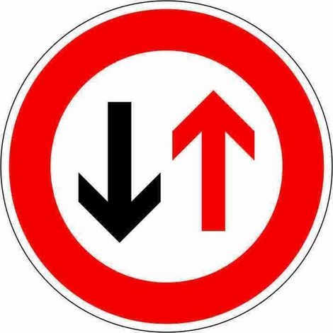 Verkehrszeichen 208 Ronde 600 mm Vorrang gewähren RAL-Gütezeichen Folie RA2