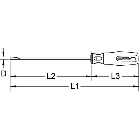 962.0920 Berylliumplus Tournevis fente lame droite 3 mm 75 mm (1/2)