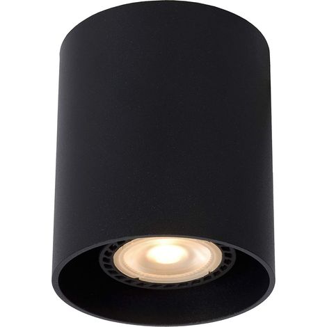 Lucide 09100/01/30 Bodi Plafonnier Rond Noir GU10 D8 x 9,5 cm (1/4)