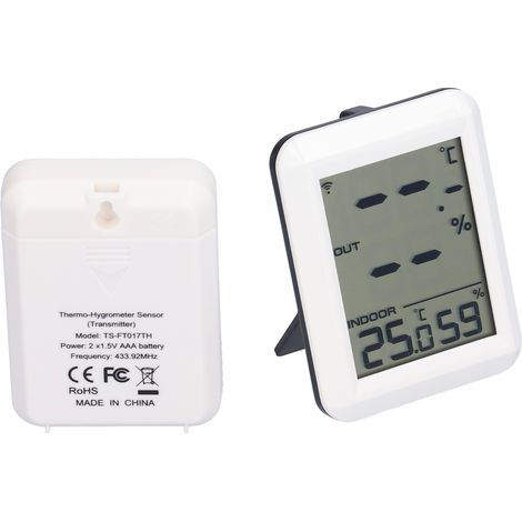Thermomètre Hygromètre Numérique Sans Fil Capteur Humidité Température Intérieur Extérieur (1/5)
