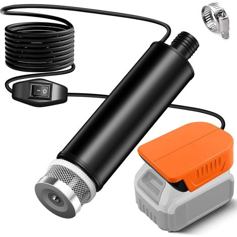 Bomba de transferencia Dewalt de 20 V compatible con baterías, bomba de agua portátil de 500 GPH con filtros de sedimentos, para piscinas y jardines (solo la herramienta). (1/5)