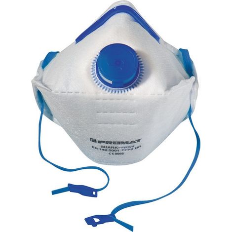 Máscara de respiración Shark FFP2 / V EN149: 2001 + A1: 2009FFP2NRD con válvula de exhalación 12 uds / caja (Por 12)