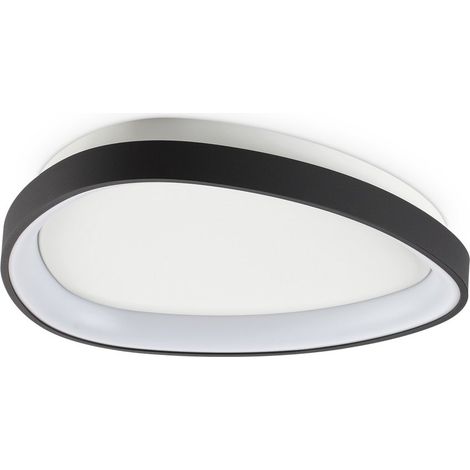 Ideal Lux Plafoniera Moderna Gemini 1 Luce LED Integrato Nero Metallo