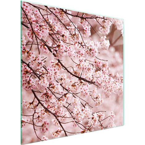 Protezione in vetro per piano cottura 50x52 cm con motivo floreale (1/5)