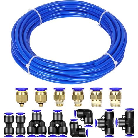 10m Polyurethane Air Hose Tube, 8mm OD x 5mm ID, Blue (1/5)