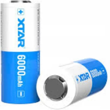 Batería Litio 26650 3,6v 6000mah Cto. Control Terminales Planos Xtar Xtar-26650-6ah-10a