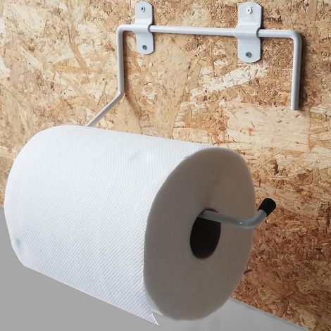 Nouveau porte-rouleau industriel mural porte-serviettes salle de bain pour rouleau sèche Idéal dans la cuisine, garage, salle de gym, pour bobine de papier jetable (Mod.5B) (1/5)