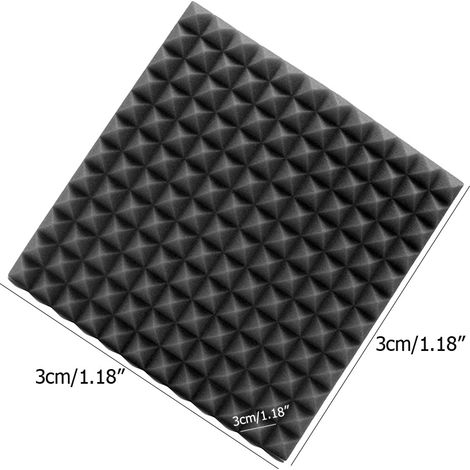12 panneaux en mousse acoustique pyramidale pour l'absorption acoustique en studio, traitement mural (1/5)
