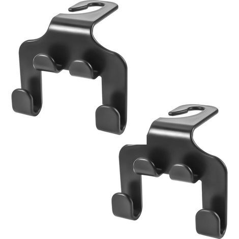 CCYKXA Pack Car Phone Hooks for Handbags, Seat Headrest Hanger, Multifunctional Interior Hooks, Black (1/4)