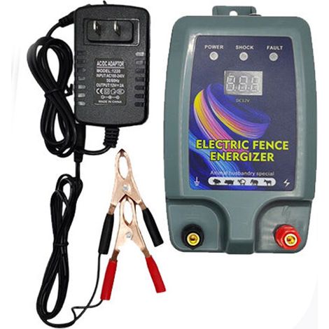 Kit de clôture électrique, Clôture électrique pour bétail, 3 modes d'alimentation pour élevage de volailles, électrificateur de clôture, haute puissance (1/5)