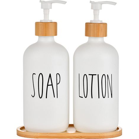 Distributeur De Savon - En Verre Avec Pompe - Pour Salle De Bain Et Cuisine - 500 Ml (1/5)