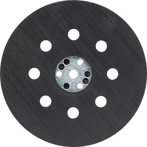 Plateau de Ponçage Mi-Dur (pour Peinture, Mastic, 8 Trous, Ø 125 mm, Accessoires Ponceuses Excentriques) Gris (1/4)