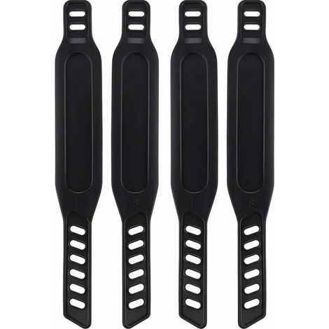 Sangles de Pédale de Vélo d'exercice Sangles de Pédale en Caoutchouc Facile à Régler Universal Sangles de Pédale pour Vélo d'Appartement Vélo Cycle Maison ou Gym 2 Paires Noir (1/4)