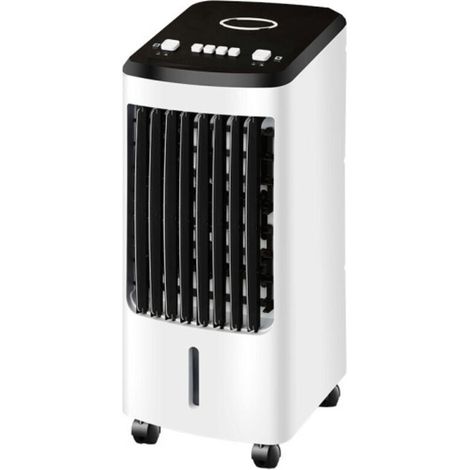 Rafraîchisseur d'air par évaporation portable Impala - Climatiseur mobile 80W avec réservoir 4L et oscillant - Noir/Blanc - 57 x 26.5 x 23 cm