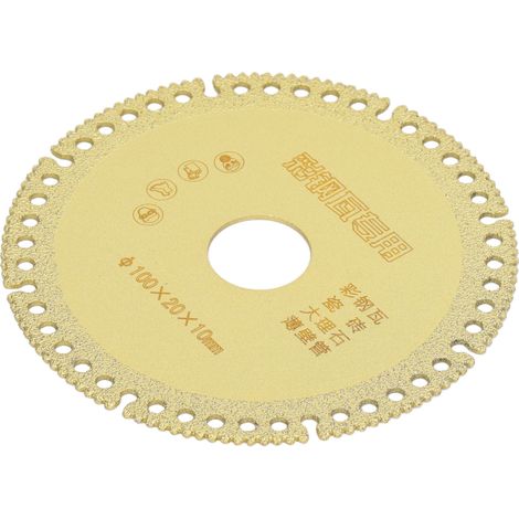 Lame de scie diamantée de 10 cm (4 pouces) à coupe rapide, stable et incisive, pour carrelage, marbre et tuyaux à parois fines. (1/5)