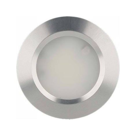 Mini Faretto Led Da Incasso Rotondo 3W AC/DC 12V DC 24V Bianco Freddo Foro 50mm Colore Alluminio Satinato