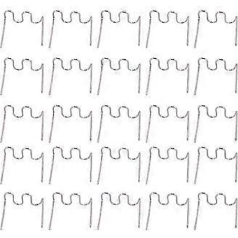 1000 agrafes chauffantes de 0,6 mm pour agrafeuse thermique, réparation de plastique, agrafes ondulées, réparations de carrosserie, pare-chocs, agrafes ondulées en S de 0,6 mm