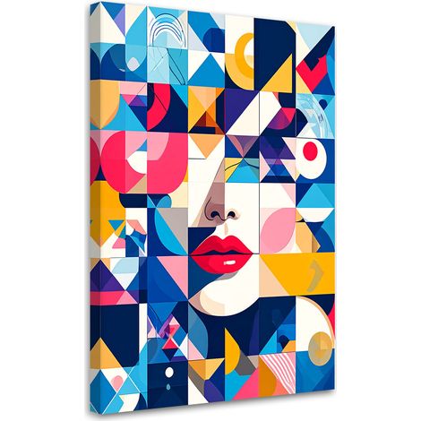 Wandbild Abstraktion Frau Bauhaus 40x60 cm (1/5)