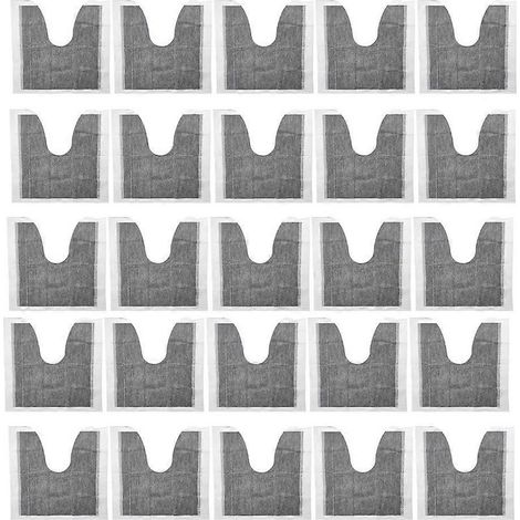 Lot de 25 tapis de toilette jetables, protecteur de sol absorbant pour toilettes, antidérapant, tapis d'apprentissage de la propreté, tapis de toilette en forme de U (1/5)
