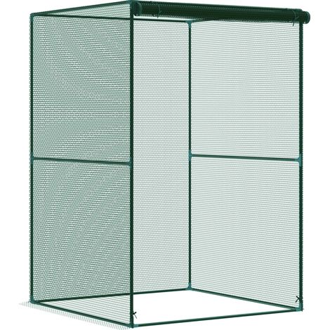 Cage de culture, cadre en acier, porte à enroulement, 120x120x180 cm (1/5)