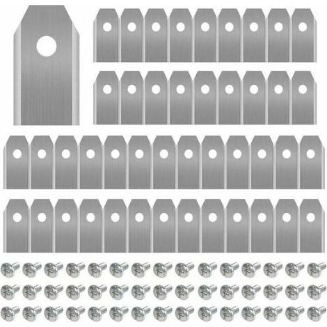 Lame De Tondeuse Robotique - 35 X 18 X 0 75 Mm - Acier Inoxydable Revêtu Carbure De Titane - Compatible Modèles Standard - 45 Pièces (1/5)