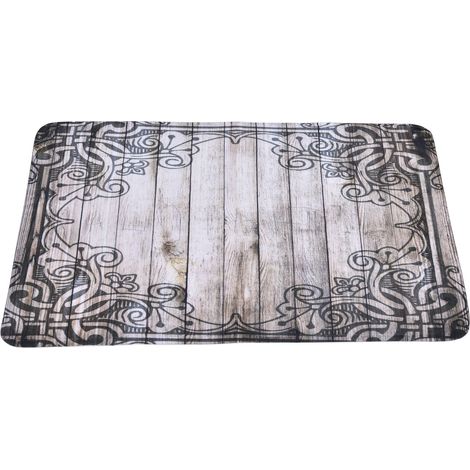 Tapis de sol antidérapant en flanelle pour salle de bain, cuisine, salon, chambre, 49 x 80 cm, type D (1/5)