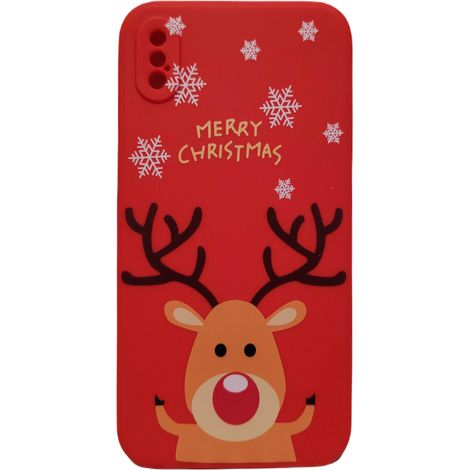 SET CUSTODIA ROSSA PER APPLE IPHONE X/XS RENNA + 2 VETRO TEMPERATO (1/2)