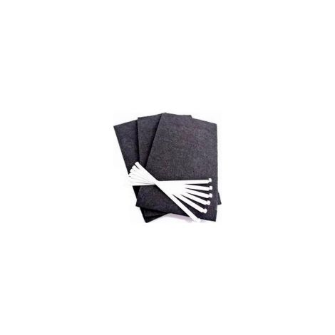 Lot de 3 filtres charbon (avec tiges de fixation) pour Hotte - 74X7954 SAUTER,
            BRANDT, MASTERCOOK, FAGOR
