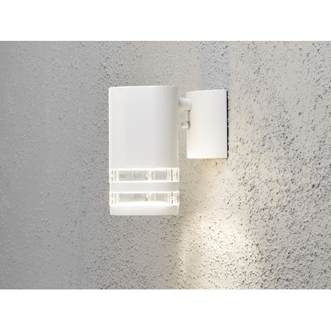 Design Außenwandleuchte MODENA Downlight, Höhe 15,5cm, Weiß