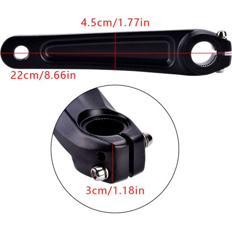 1 Manivelle gauche Alliage d'aluminium Compatible 590,610,SLX,XT,XTR Vélo Noir (1/5)