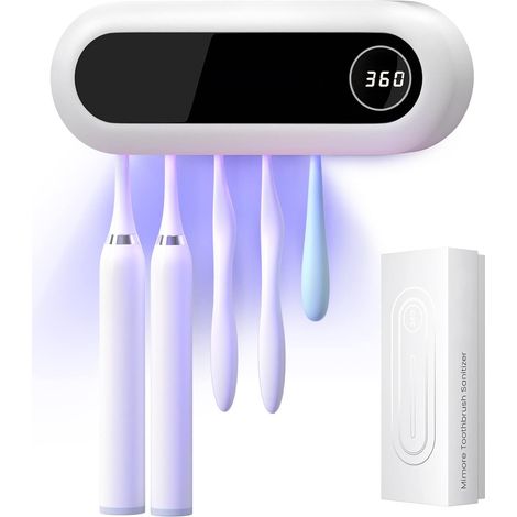 Support Pour Brosse À Dents - 5 Emplacements - Fonction Minuterie 360 S - Sans Fil - Fixation Murale - 1 Pièce (1/5)