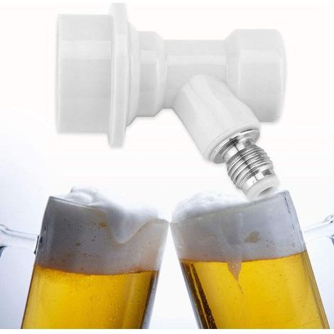 Kugelverschluss-Flüssigkeitskupplungssatz Gas- und Flüssigkeits-Schnellkupplungssatz DIY-Flüssigkeitskupplungssatz Flüssigkeitsauslassventil passend für Kugelverschluss /4MFL 2 Farben (Weiß) (1/5)