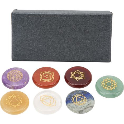 Natürliche Chakra-Steine aus Halbedelsteinen für Dekoration und Yoga (1/5)