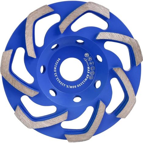Disque diamant 125mm à meuler - Béton, granit, marbre, maçonnerie, briques - Pour meuleuse d'angle
