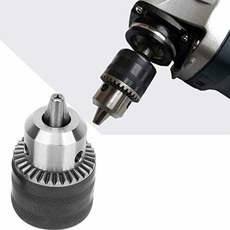 B16 de 1.5-13MM Mandrin , Accessoires pour perceuses Mandrins de Perceuse Changement Rapide Mandrin Avec Clé Adaptateur d'outil de fraisage d'adaptateur - (1/5)