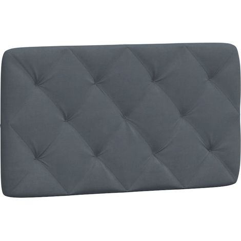 Maison Exclusive - Cabecero de cama acolchado terciopelo gris osc (1/5)