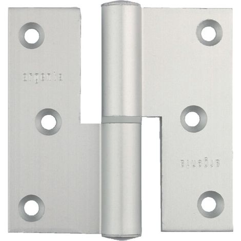 Cerniera 80 x 80 mm estremità quadrate destra alluminio argentato ARGENTA 8080102